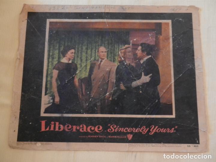 Cinema: AFICHE DE CINE. PEL&Iacute;CULA LIBERACE IN SINCERELY YOURS. MEDIDAS 35X28CM.