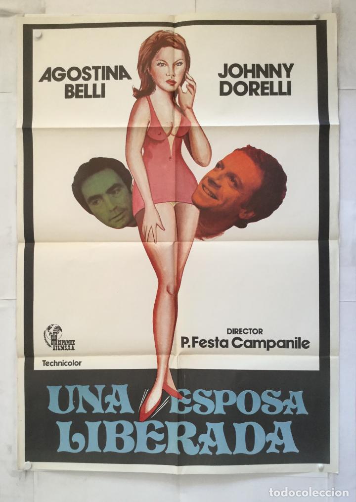 Cinema: una esposa liberada - POSTER CARTEL ORIGINAL - Cara sposa agostina belli p festa campanille