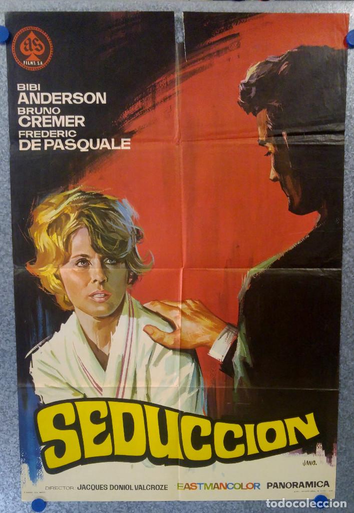 Cine: SEDUCCION. BIBI ANDERSON, BRUNO CREMER. A&Ntilde;O 1968. POSTER ORIGINAL