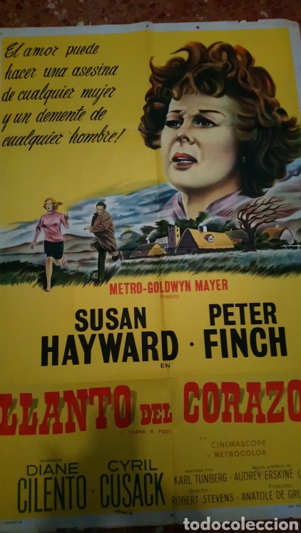 Cine: Llanto del corazon susan hayward cartel original