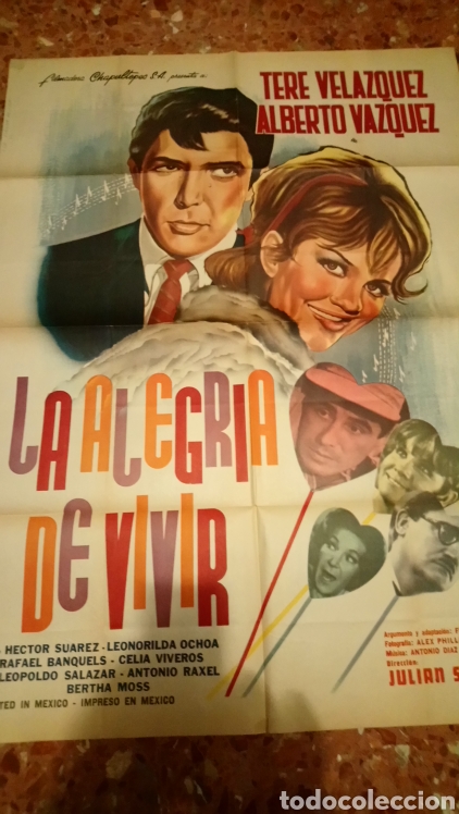 Cinema: Cartel original la alegria de vivir tre velazquez