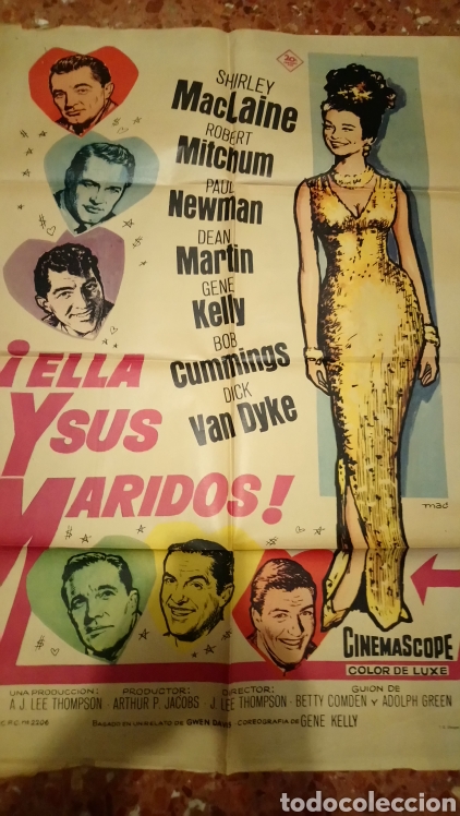 Cinema: Cartel original ella y sus maridos shirley maclaine