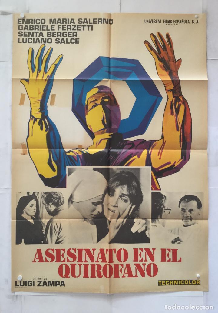 Cin&eacute;ma: asesinato en el quirofano - POSTER CARTEL ORIGINAL - enrico maria salerno senta berger luigi zampa