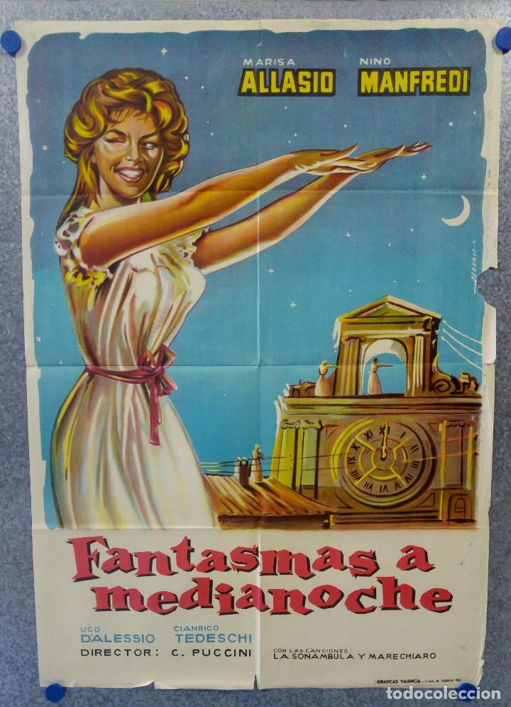 Cine: Fantasmas de medianoche. Marisa Allasio, Nino Manfredi, Ugo D'Alessio A&Ntilde;O 1962. POSTER ORIGINAL