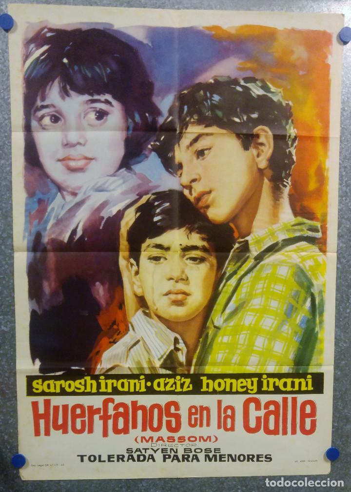 Cin&eacute;ma: HUERFANOS EN LA CALLE. Sarosh Irani, Honey Irani, Anuva Gupta. A&Ntilde;O 1962. POSTER ORIGINAL