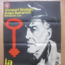 Cine: CARTEL CINE, LA TERCERA LLAVE, STEWART GRANGER, HAYA HARAREET, 1961, JANO, C1562