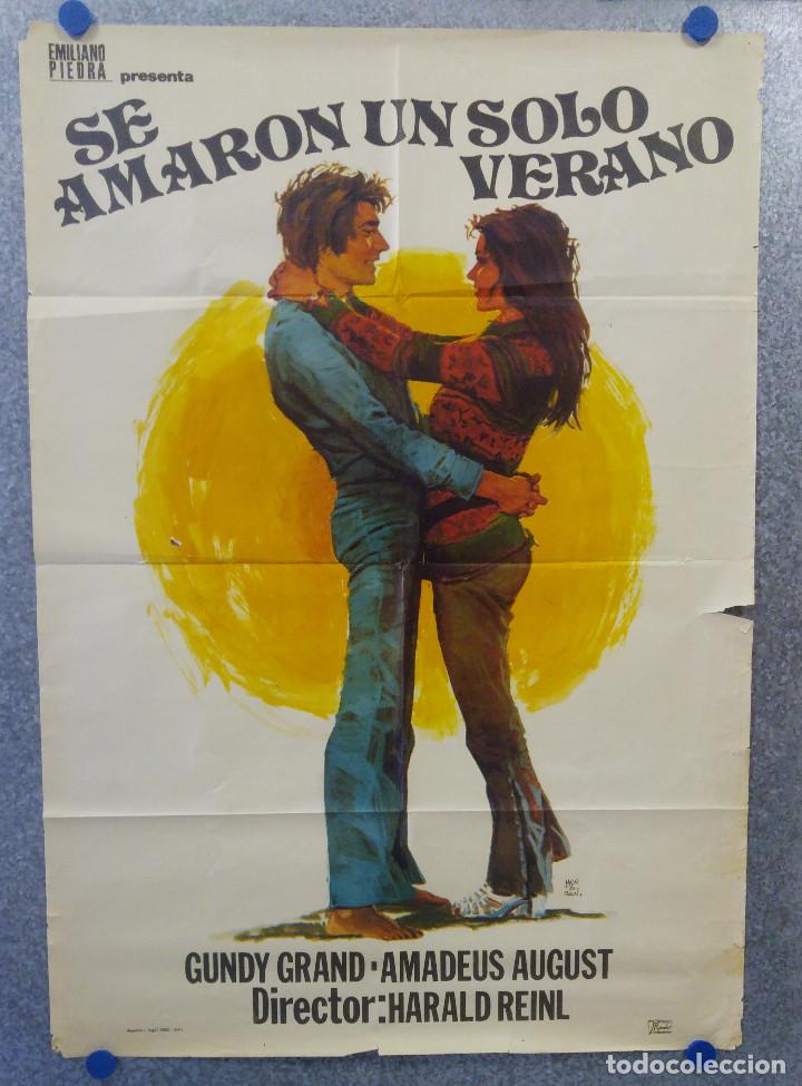 Cin&eacute;ma: SE AMARON UN SOLO VERANO. GUNDY GRAND, AMADEUS AUGUST. A&Ntilde;O 1973 POSTER ORIGINAL