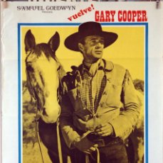 Cine: EL FORASTERO. GARY COOPER. CARTEL ORIGINAL 1974. 70X100