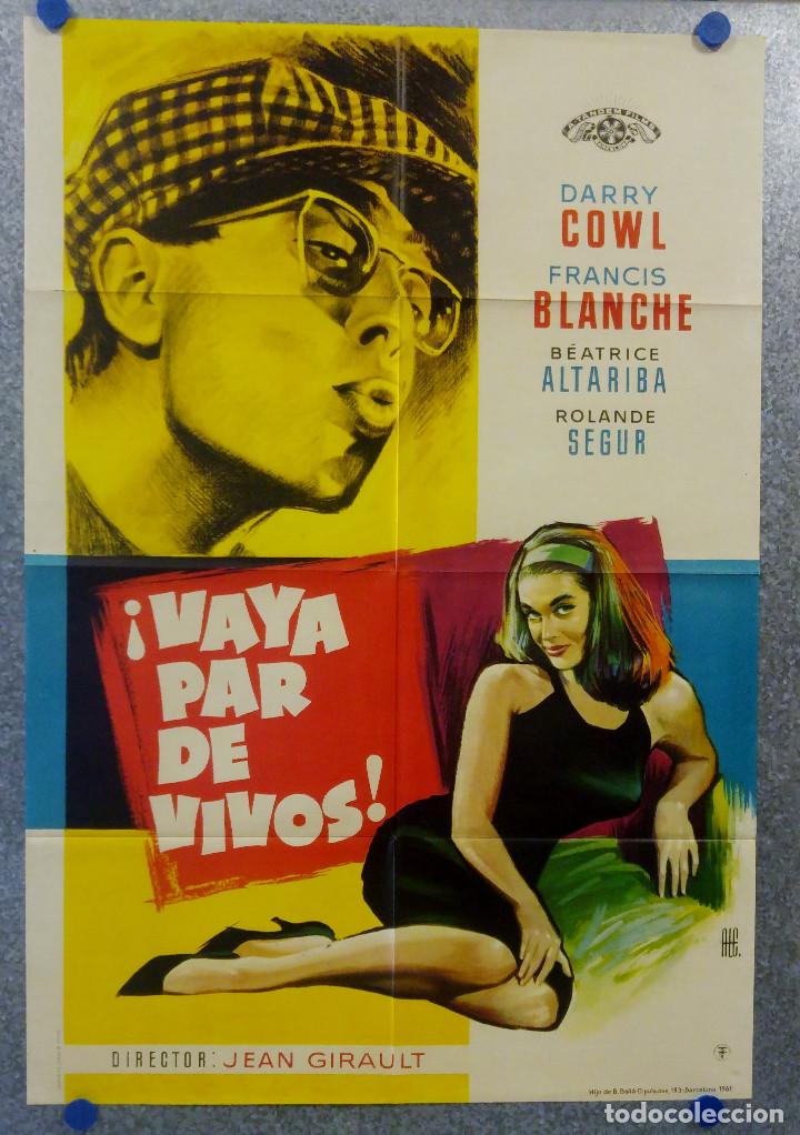 Kino: &iexcl;Vaya par de vivos!. Darry Cowl, Francis Blanche, Jean Girault. A&Ntilde;O 1961. POSTER ORIGINAL