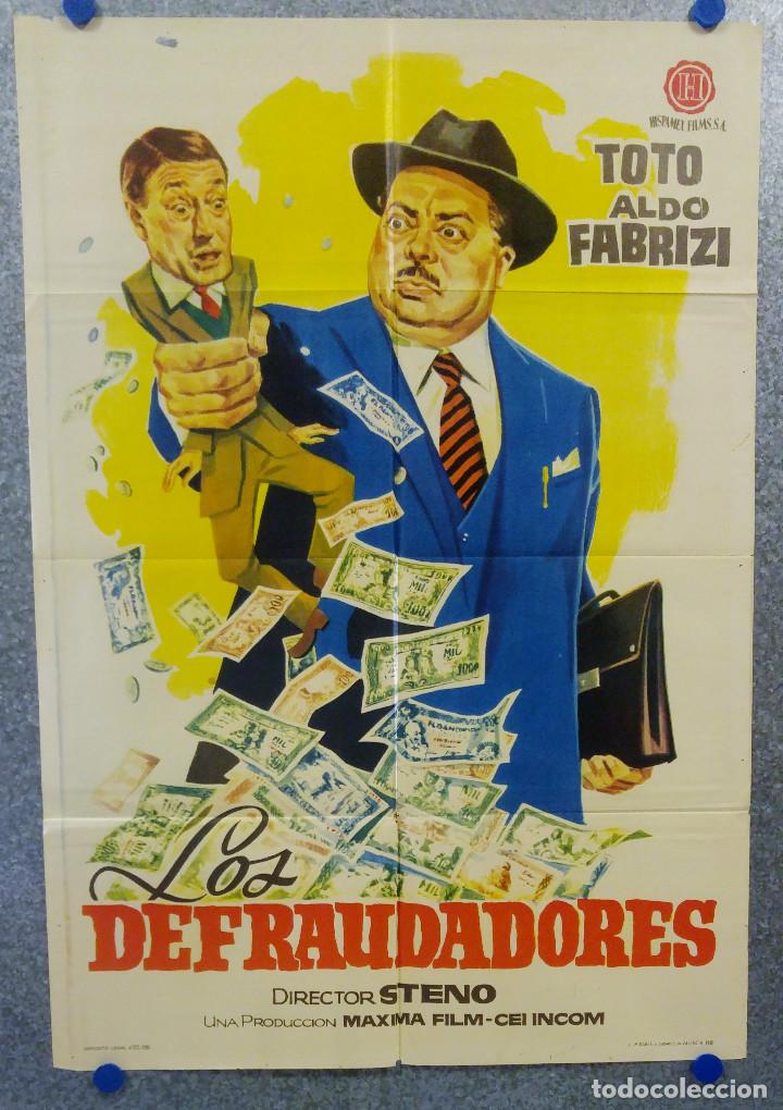 Kino: Los defraudadores. Tot&ograve;, Aldo Fabrizi, Louis de Fun&egrave;s  A&Ntilde;O 1961 POSTER ORIGINAL