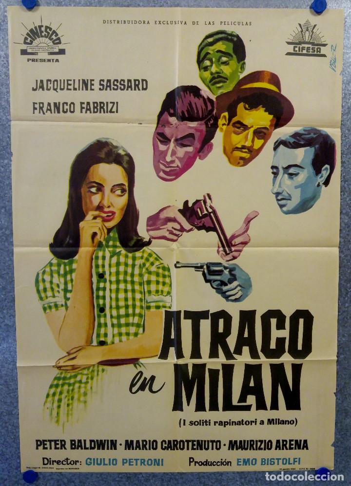 Kino: ATRACO EN MILAN. Jacqueline Sassard, Franco Fabrizi, Peter Baldwin A&Ntilde;O 1964. POSTER ORIGINAL