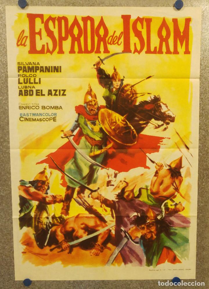Cinema: La espada del islam. Silvana Pampanini, Folco Lulli, Lobna Abdel Aziz A&Ntilde;O 1963. POSTER ORIGINAL