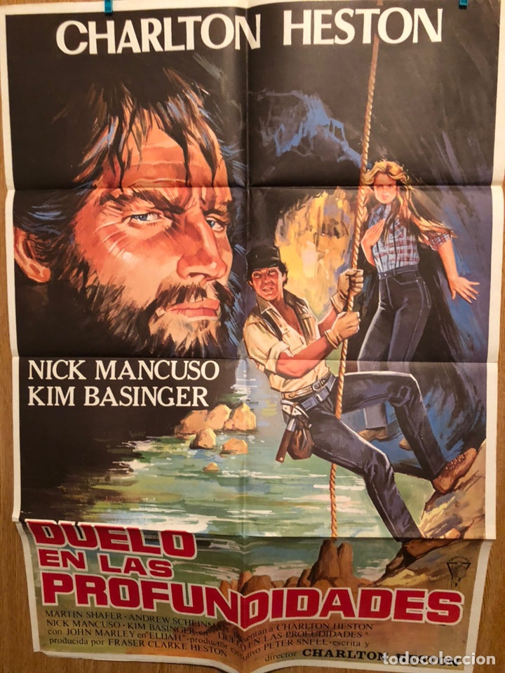 Cinema: Cartel o poster duelo en las profundidades charlton heston Kim bassinger
