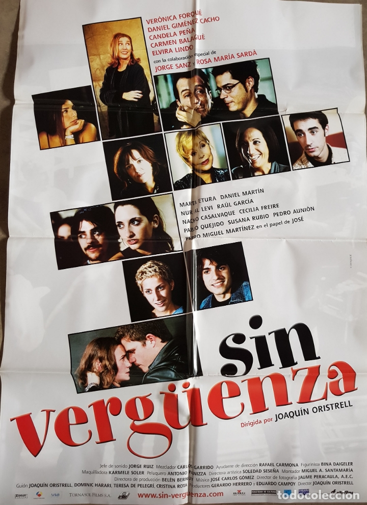 Kino: SIN VERG&Uuml;ENZA - Original. ORISTRELL Joaqu&iacute;n (Director) Ver&oacute;nica Forqu&eacute;,... 70x100 cm