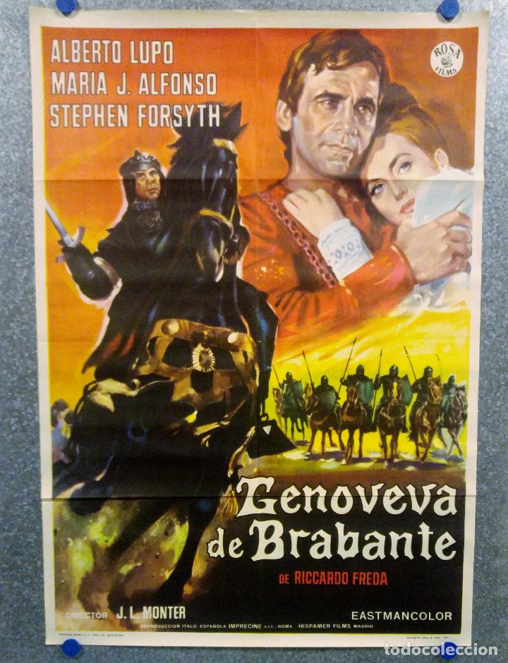 Cin&eacute;ma: Genoveva de Brabante. ALBERTO LUPO, MARIA J.ALFONSO. A&Ntilde;O 1965 POSTER ORIGINAL