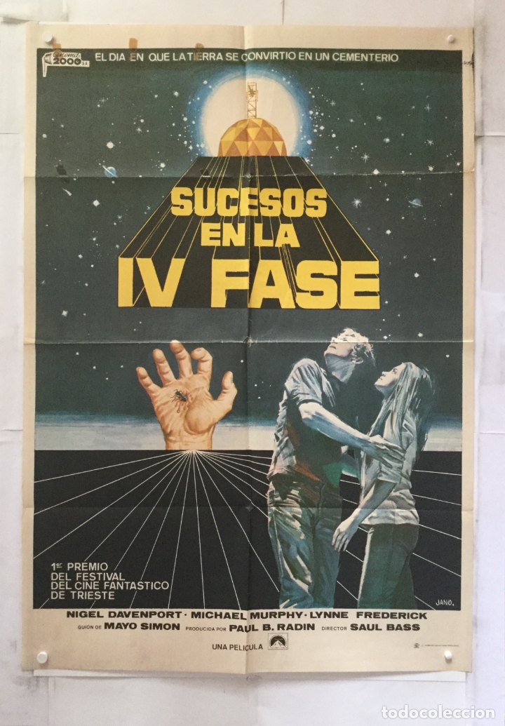 Cine: sucesos en la IV fase - poster cartel original nigel davenport Phase IV (Phase Four) saul bass jano - Foto 1 - 203462772