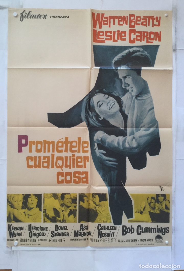Kino: prometele cualquier cosa - poster cartel original Promise Her Anything W Beatty Leslie Caron mcp