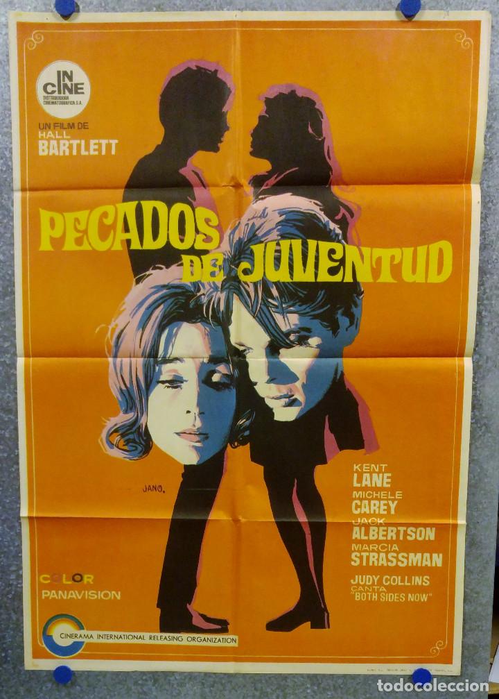 Cin&eacute;ma: Pecados de juventud. Kent Lane, Michele Carey. A&Ntilde;O 1970. POSTER ORIGINAL