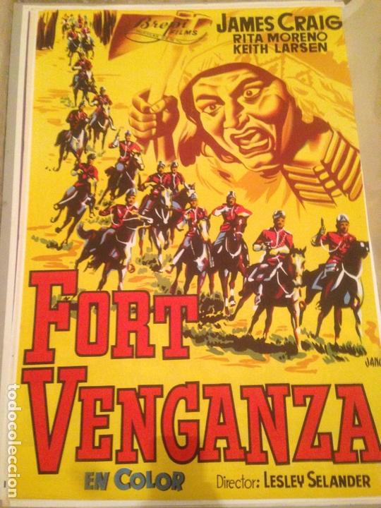 Cinema: ANTIGUO CARTEL POSTER CINE ORIGINAL PELICULA FORT VENGANZA