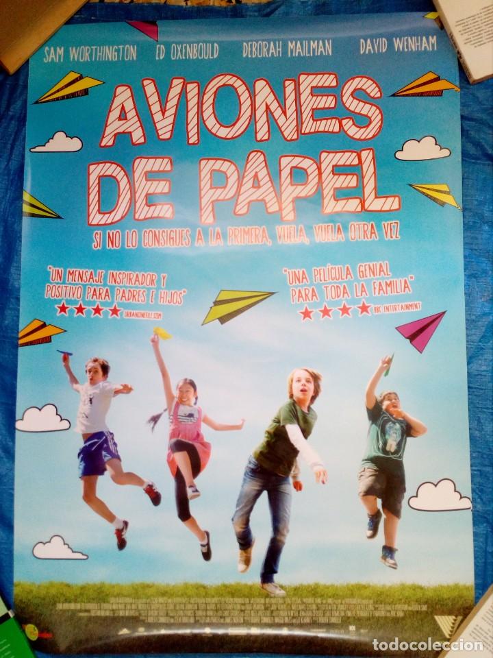 Cin&eacute;ma: Cartel Cine Aviones De Papel - Sam Worthington - 98x68