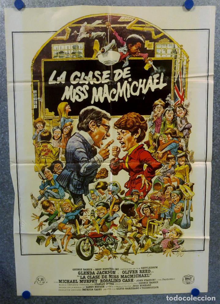 Cin&eacute;ma: La clase de Miss MacMichael. Glenda Jackson, Oliver Reed  A&Ntilde;O 1978. POSTER ORIGINAL