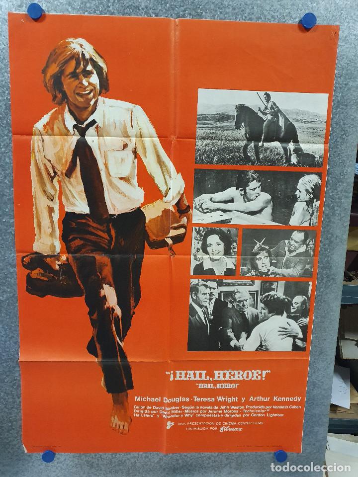 Cinema: HAIL, HEROE. MICHAEL DOUGLAS, TERESA WRIGHT. A&Ntilde;O 1971. POSTER ORIGINAL