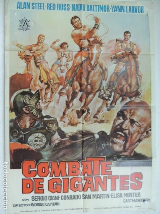 Cinema: combate de gigantes - poster cartel original - alan steel red ross gigorgio capitani peplum