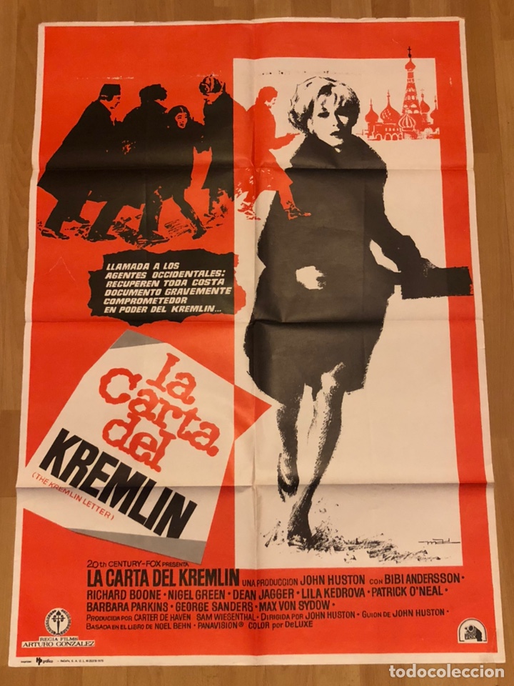 Cine: Cartel o poster la carta del Kremlin bibi andersson.john huston