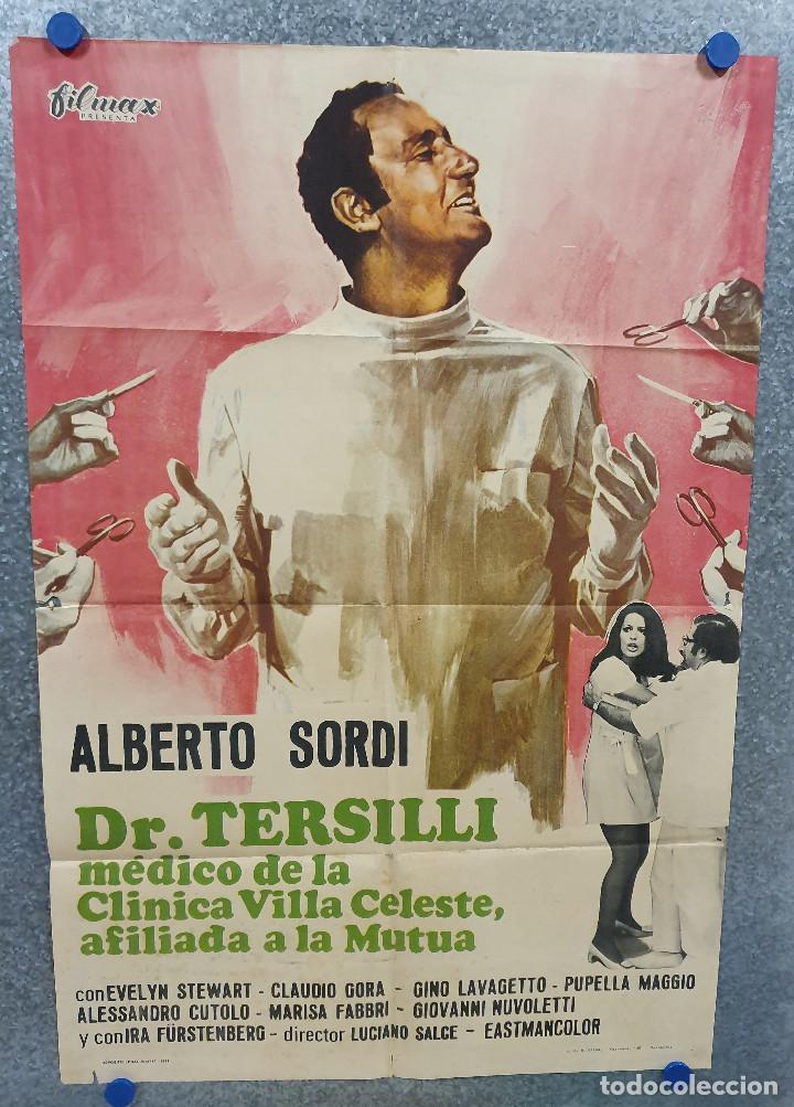 Kino: Doctor Tersilli, m&eacute;dico de la cl&iacute;nica Villa Celeste. ALBERTO SORDI. A&Ntilde;O 1971. POSTER ORIGINAL