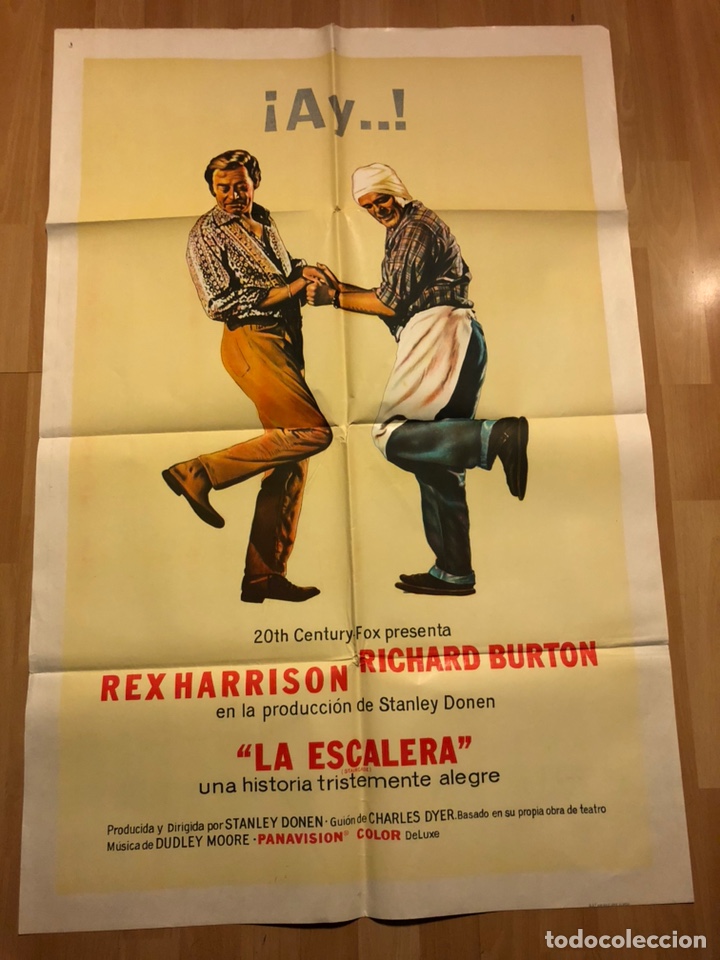 Cine: Cartel o poster argentino staircase la escalera rex harrison richard burton