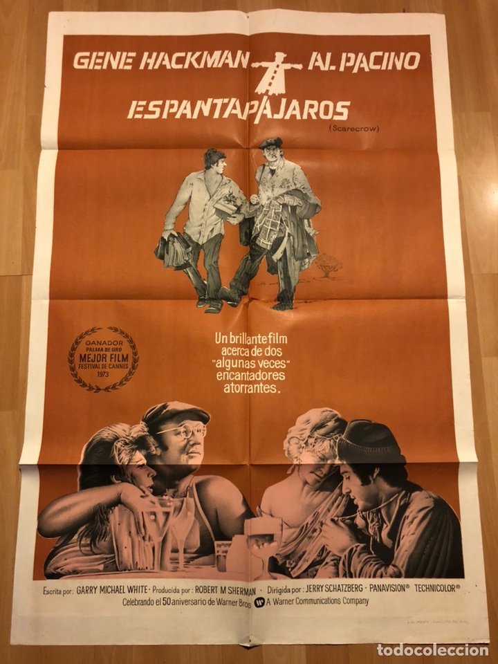 Cine: Cartel o poster argentino espantap&aacute;jaros gene hackman al pacino