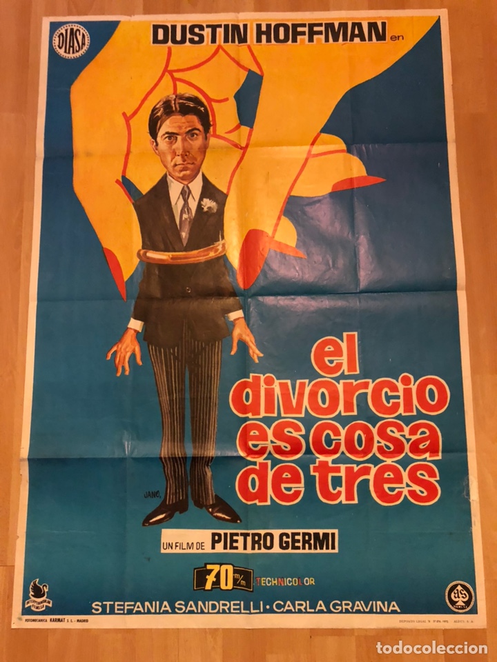 Cine: Cartel o poster as films el divorcio es cosa de tres dustin hoffman