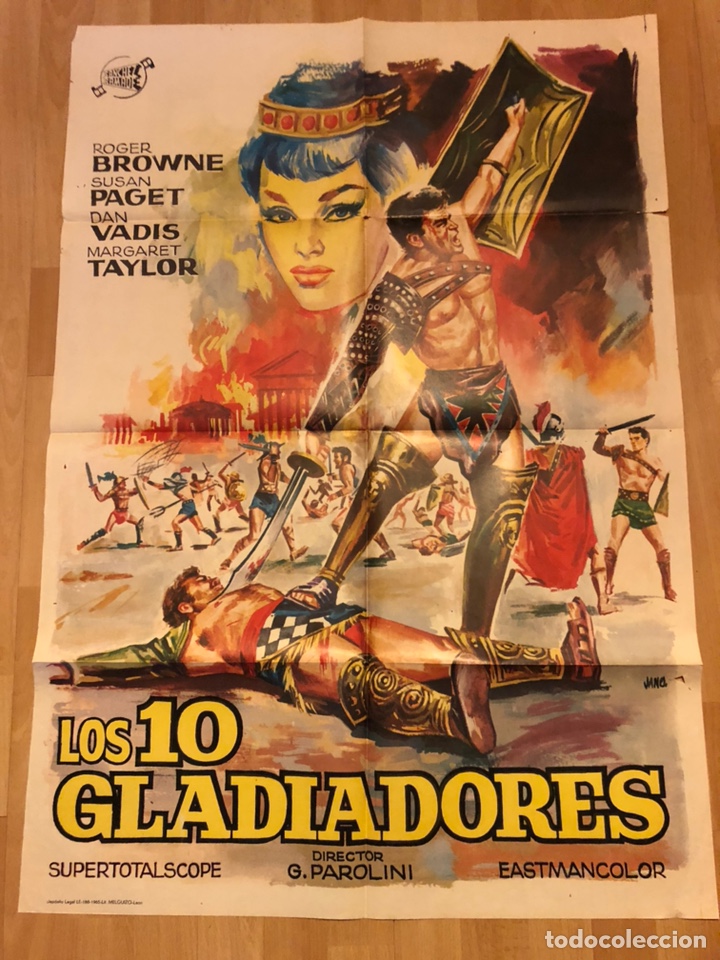 Cin&eacute;ma: Cartel o poster los 10 gladiadores roger browne susan paget