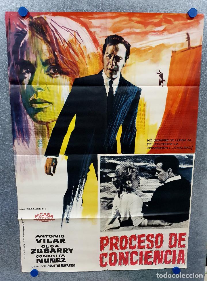 Cine: PROCESO DE CONCIENCIA. ANTONIO VILAR, OLGA ZUBARRY, CONCHITA NU&Ntilde;EZ. A&Ntilde;O 1964. POSTER ORIGINAL