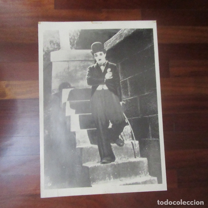 Cin&eacute;ma: cartel cartulina charlie chaplin 64 x 45 cm