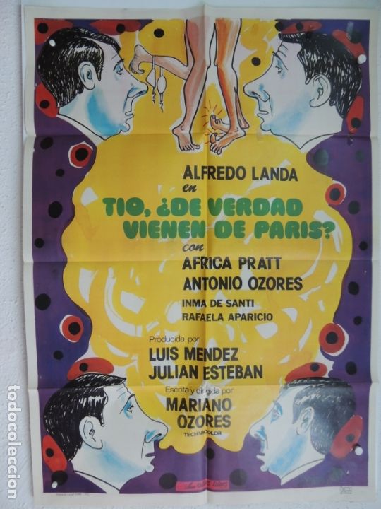 Cin&eacute;ma: tio de verdad viene de paris - poster cartel original - alfredo landa africa pratt mariano ozores