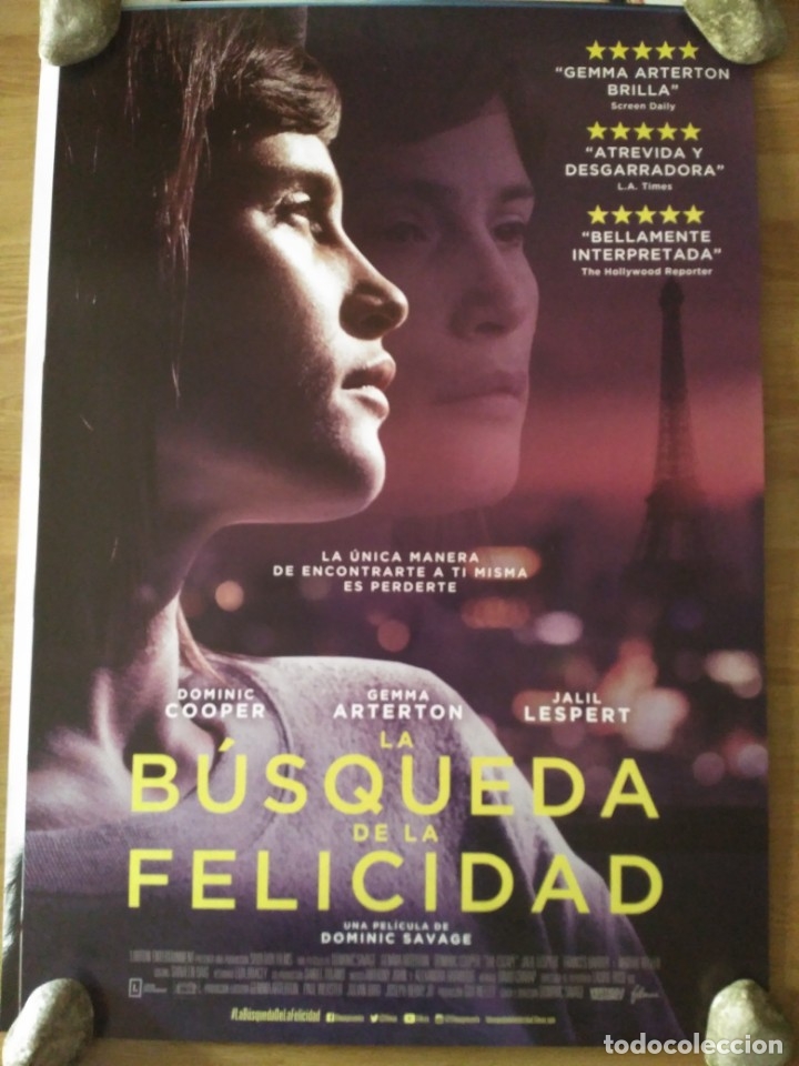 Cine: La b&uacute;squeda de la felicidad - aprox 70x100 Cartel ORIGINAL cine (L65)