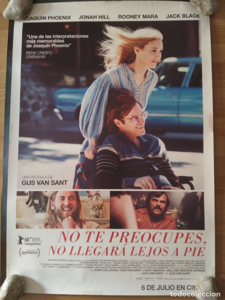 Cine: No te preocupes, no llegara lejos a pie - aprox 70x100 Cartel ORIGINAL cine (L65)