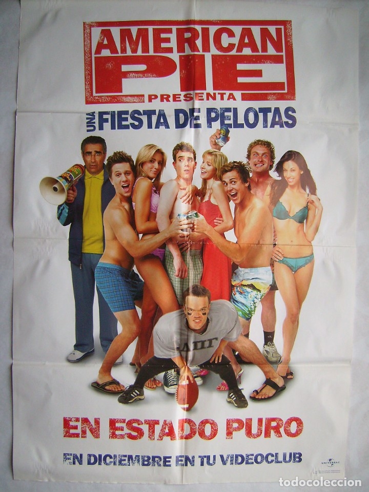 Kino: AMERICAN PI&Eacute;, UNA FIESTA DE PELOTAS, POSTER DE VIDEO 68 X 98 cms. 2006.