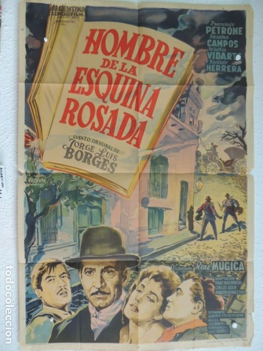Cin&eacute;ma: El hombre de la esquina rosada - Poster original argentino - rene mugica susana campos