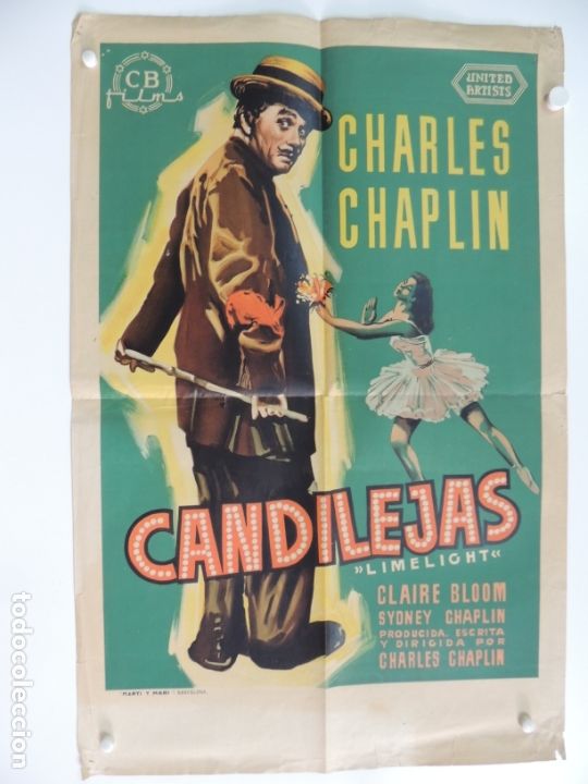 Cin&eacute;ma: candilejas- folleto especial de taquilla del estreno tama&ntilde;o 36,5 x 55,5 cm Limelight