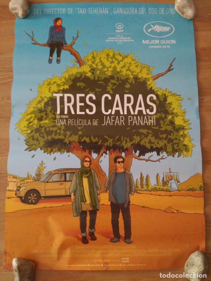 Cinema: Tres caras - aprox 70x100 Cartel ORIGINAL cine (L66)