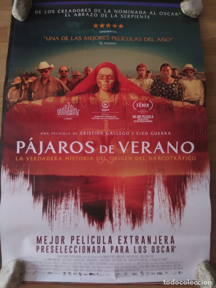 Cinema: P&aacute;jaros de verano - aprox 70x100 Cartel ORIGINAL cine (L68)