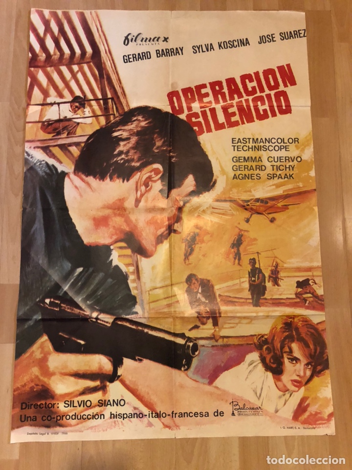 Cinema: Cartel o poster operaci&oacute;n silencio gerard barray sylva koscina gemma cuervo