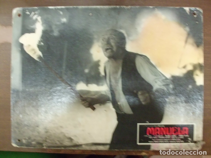 Kino: CARTEL PUBLICITARIO DE CINE FOTOGRAMA DE LA PELICULA -MANUELA- MEDIDAS 38,8X28,5 CM. CARTELCI-034