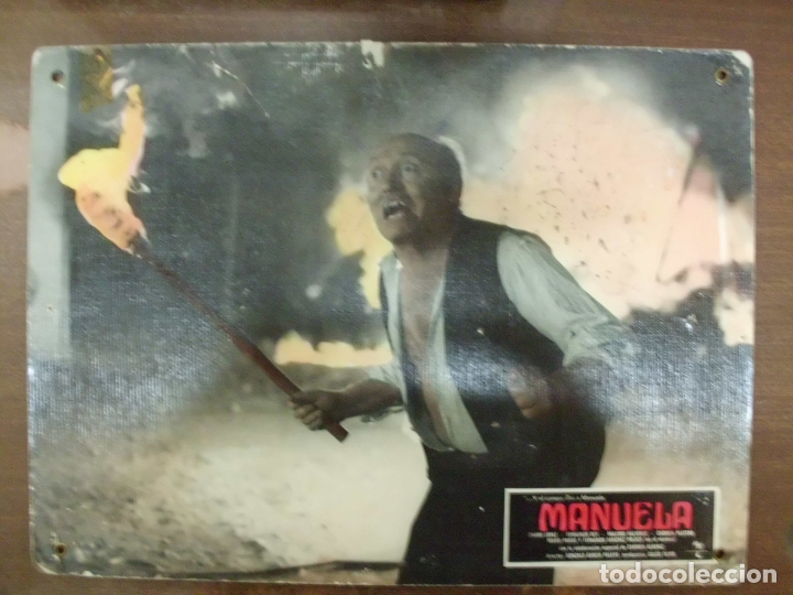 Kino: CARTEL PUBLICITARIO DE CINE FOTOGRAMA DE LA PELICULA -MANUELA- MEDIDAS 38,8X28,5 CM.  CARTELCI-035