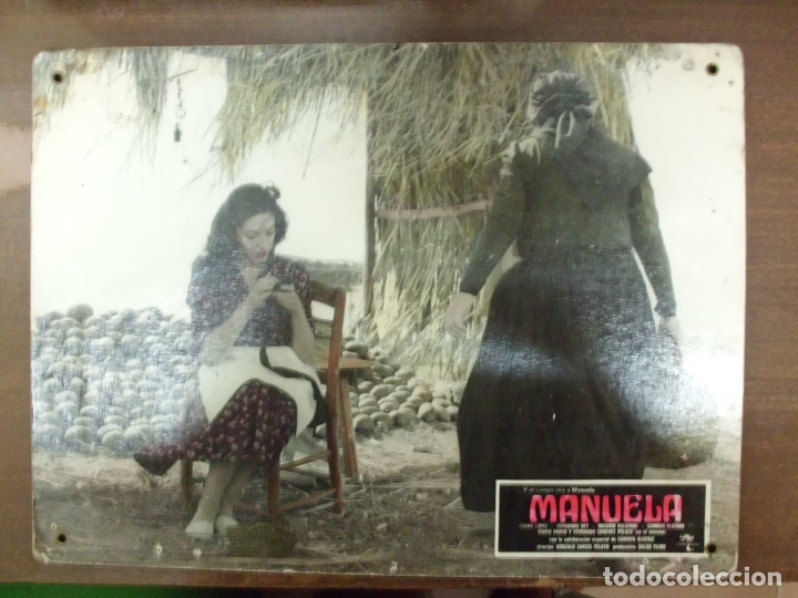 Cinema: CARTEL PUBLICITARIO DE CINE FOTOGRAMA DE LA PELICULA -MANUELA- MEDIDAS 38,8X28,5 CM. CARTELCI-039