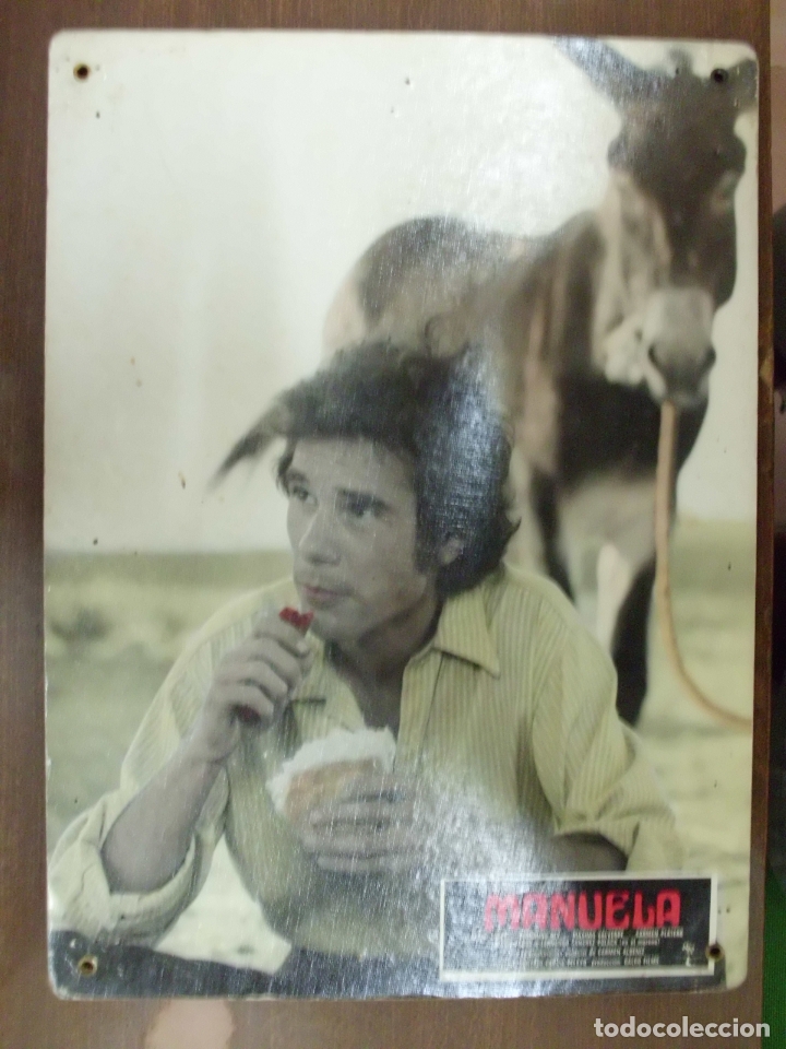Cinema: CARTEL PUBLICITARIO DE CINE FOTOGRAMA DE LA PELICULA -MANUELA- MEDIDAS 38,8X28,5 CM. CARTELCI-042
