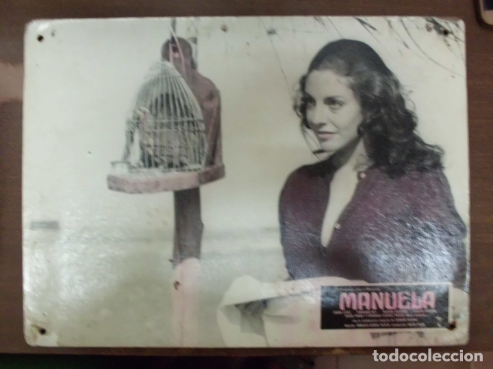 Cinema: CARTEL PUBLICITARIO DE CINE FOTOGRAMA DE LA PELICULA -MANUELA- MEDIDAS 38,8X28,5 CM.  CARTELCI-065