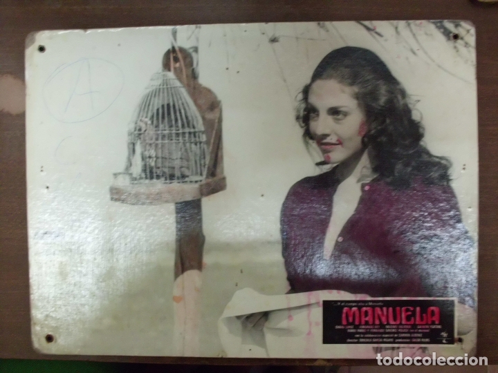 Cinema: CARTEL PUBLICITARIO DE CINE FOTOGRAMA DE LA PELICULA -MANUELA- MEDIDAS 38,8X28,5 CM.  CARTELCI-066